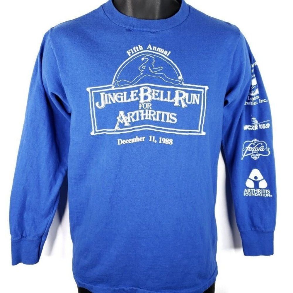 Jingle Bell 5K Fun Run T Shirt Vintage 80s 1988 Washington DC 50/50 Made In USA